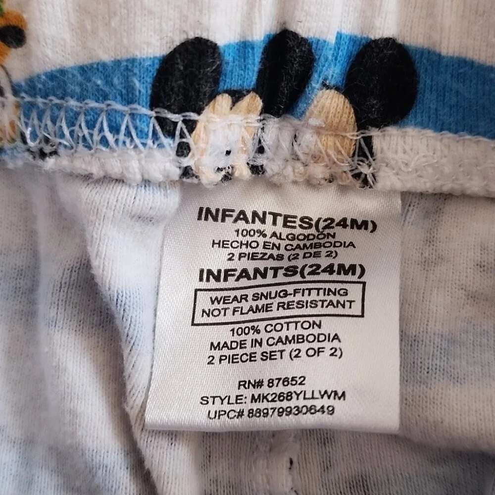 Mickey Mouse print pajama bottom size 24 months